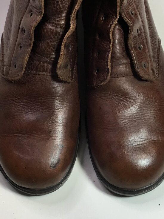 Blundstone Boots Men\'s AU 9 US 10 Brown Leather Combat Lace Up Ankle Work Boots